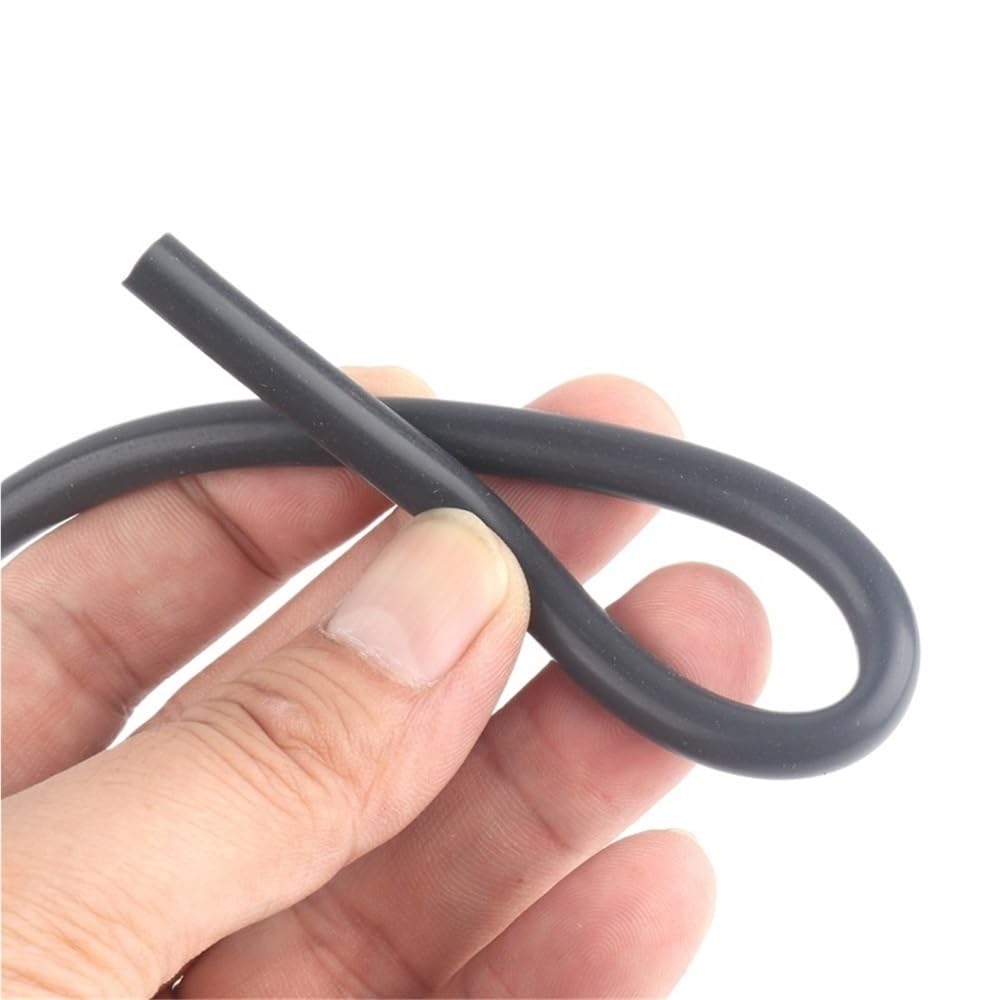 Manguera de goma suave for bomba de aire de acuario Flexible de 5 metros, tubo de silicona negro, manguera resistente al aceite a prueba de presión, 1 unidad(10MM*7MM)