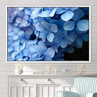 Framed Canvas Wall Art Blooming Closeup Botanical Chic Closeup Expressive Multicolor Photography Realism Ultra - 16x24 inches