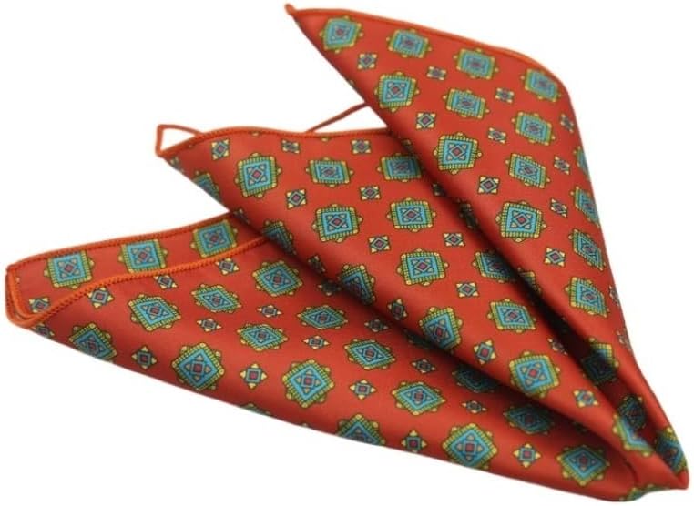 Men's Retro Printed Pocket Square Gentleman's Accessory Chest Versatile