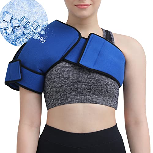Reusable Shoulder Gel Ice Pack - Instant Pain Relief & Rotator Cuff Cold Therapy - 30 Minutes Coldness Shoulder Ice Pack Wrap For Surgery Injury Recovery, Frozen Shoulder, Tendonitis, Swelling #TOP5