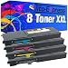 Produktbild Tito-Express PlatinumSerie 8 Toner XXL kompatibel mit Dell C2660 C2660DN C2665DNF | 593-BBBU 593-BBBT 593-BBBS 593-BBBR | Black je 6.000 Seiten