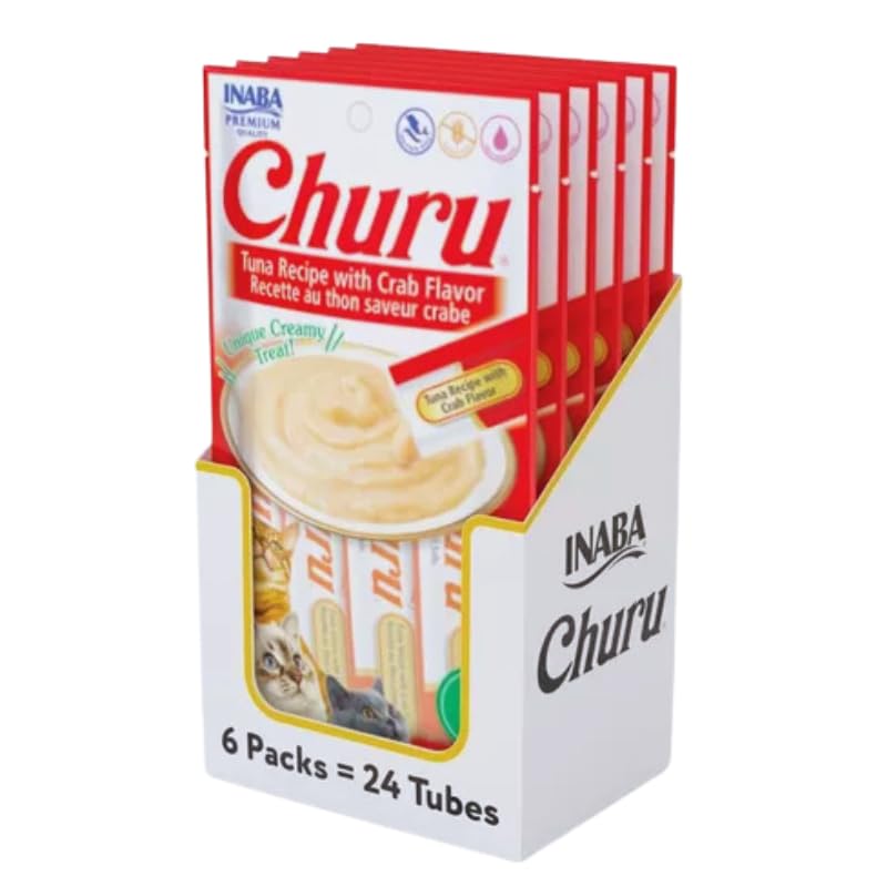 INABA Churu Cat Treats, Tuna with Crab Recipe (Pack of 6, 4 Tubes per Pack) (B0B1W2CKXZ) Amazon Price History, Amazon Price Tracker