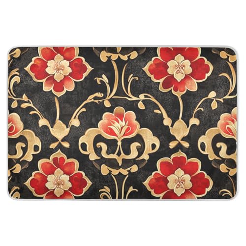 Chinese Style Elegant Flowers Red Training Pee Pads for Kids Waterproof Washable Sheet Cover Underpads Cute Cool Incontinence Pads for Kids Adults Pets , 52