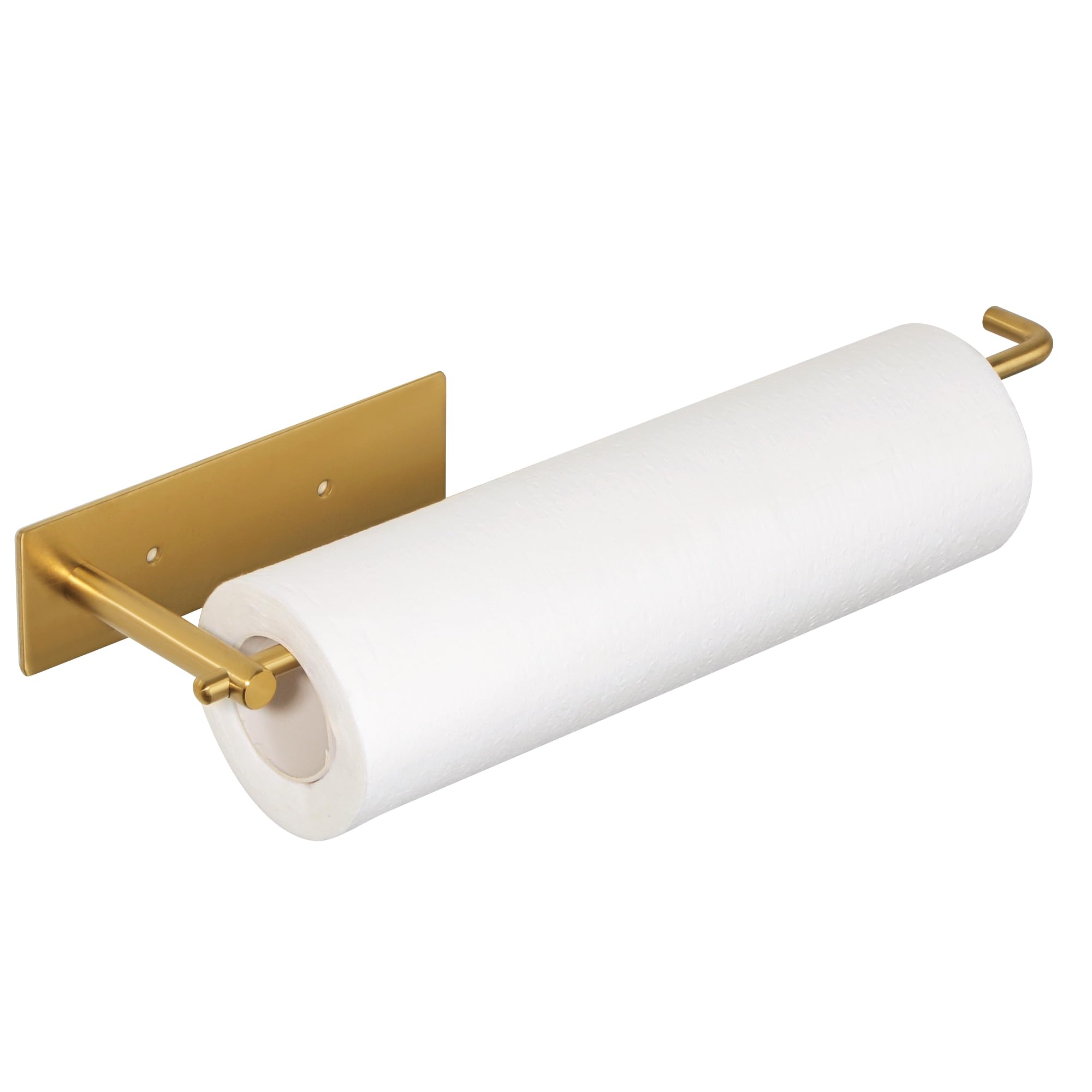 Mooche Kitchen Roll Holder Wall Mounted, Under Cupboard Kitchen Roll Holder, SUS304 Stainless Steel 330MM Self Adhesive Toilet Paper Holder Suitable for Kitchens, Bathrooms, Toilets Golden
