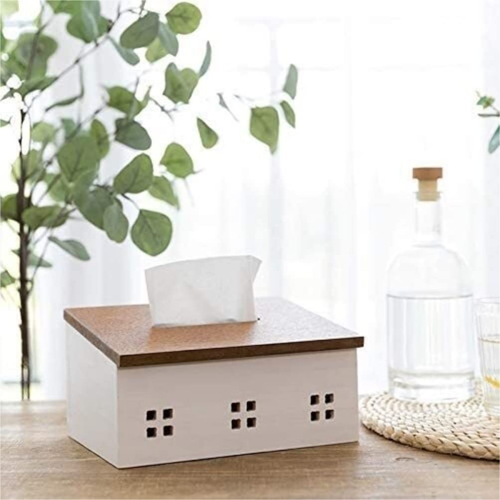 Pudełko na Chusteczki Nawilżane, Nordic Wood Tissue Box Uchwyt Na Chusteczki Papierowy Pojemnik Serwetki Akcesoria Do Jadalni W Domu Sypialni i Salonu(A)