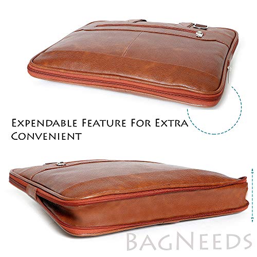 Bagneeds Men's Black Synthetic Leather Briefcase Best Laptop Messenger Bag Satchel for Men