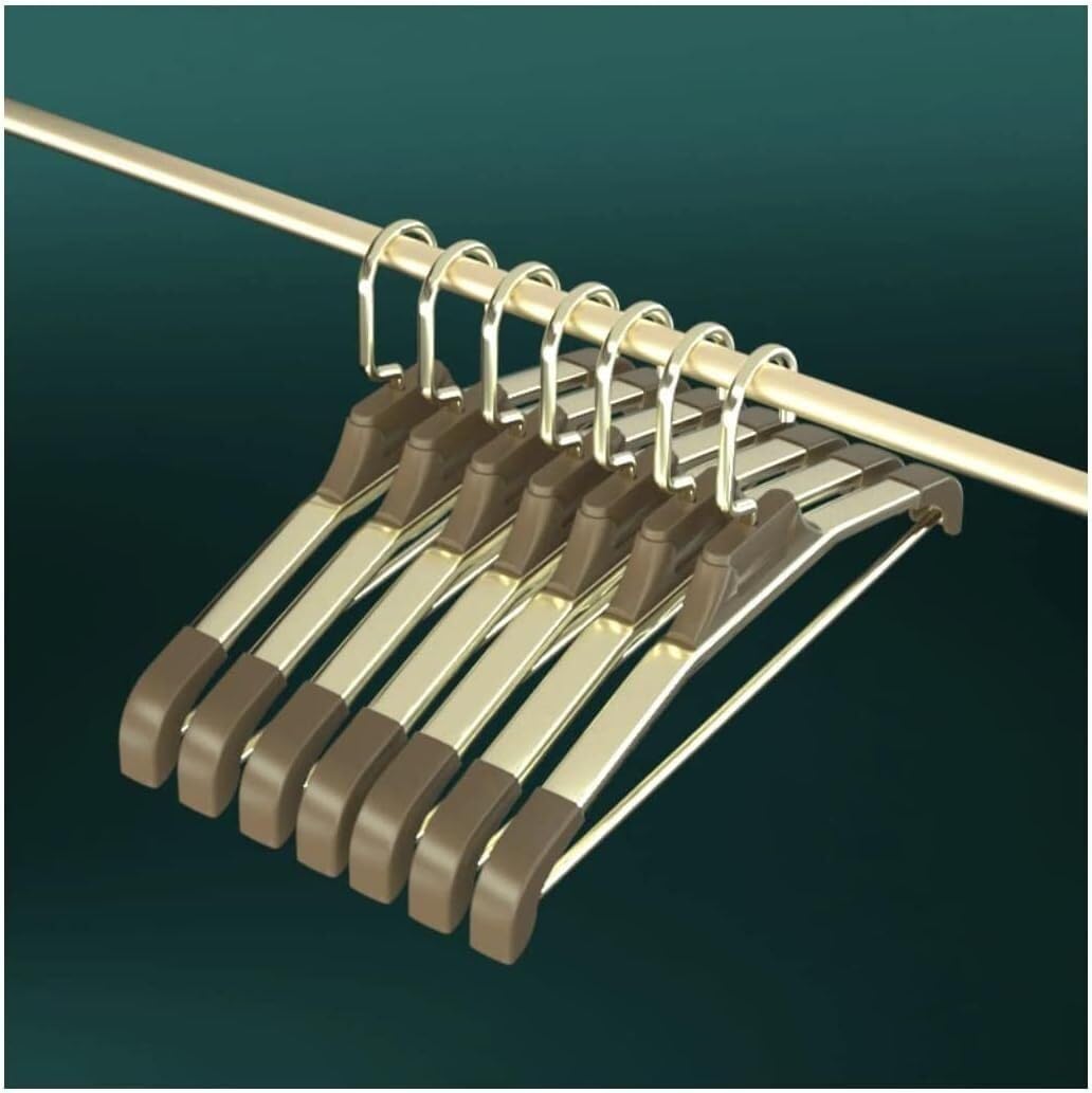 HCZKIUJY 5 Pack Adult Clothes Hangers For Wardrobe Durable Aluminum Alloy Household Wide Coat Hanger hangers for clothes non slip