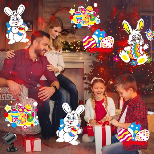 Brighter Easter Lights Projector,2026 Upgrade Holiday Projectors with 19HD Slides (Ocean Wave & Patterns), Weatherproof Christmas,Halloween Projector,Easter Decorations for Light Show by FLITI - Image 6