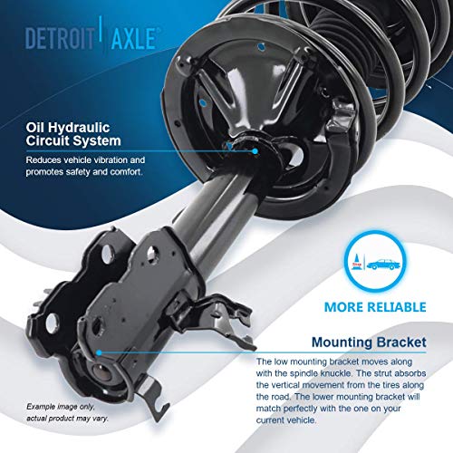 Image of Detroit Axle - 2pc Front Struts for 2003 2004 2005 2006 2007 Nissan Murano, 2 Struts w /Coil Spring Quick Install Ready Struts Shocks Assembly Replacement Suspension