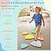 Costzon Stepping Stones for Kids, Set of 6 Non-Slip Toddler Balance Stones, Sensory Toys for Promoting Motor Skills, Indoor & Outdoor Play, Stackable Obstacle Course Coordination Game for Ages 3+
