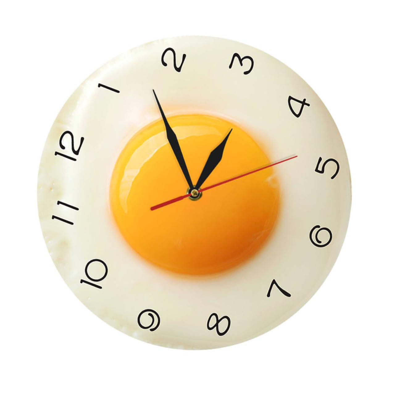 Horloge moderne œuf poché acrylique Ipetboom objet design