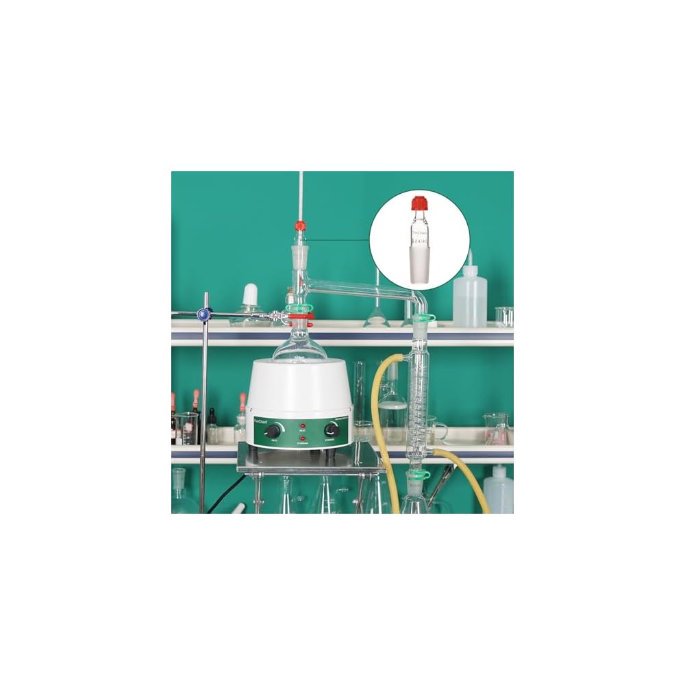 Adaptateur Thermomètre En Verre 24/40 – 80 Mm, Idéal Pour Distillation Et Labo Chimie FunChem
