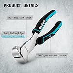 DURATECH 7-Inch Nail Puller, CRV Steel End Cutting Pliers with Blackened and Polished Finish, Non-Slip Handle Nail Remover Tool, End Nippers for Pulling Nails and Cutting Wires - Image 3