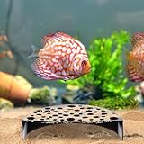 TIESOME 2 Stück Garnelen Versteck aus Plastik, Kreative Garnelen Verstecke Unterirdisch Halbkreis Höhle ABS Aquarium Zubehör für Kleine Fische zum Spielen Ausruhen(Schwarz)