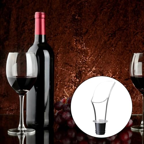BQRKOTM Pack de 2 Aireador de Vino Decantador de Vino, Oxigenador Premium, Dispensador, Accesorios de Vino Gadgets, Diseño Elegante, Negro - imagen 4