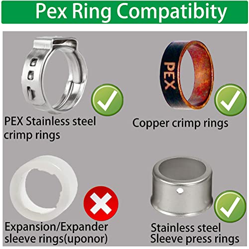 Whk Pex Adapters 1/2 Inch X 1/2 Pex Female Fittings Npt Pex Swivel Adapter,Rv Pex Plumbing Fittings Brass Crimp Fitting Pex Faucet Connector - Lead-Free(6Packs) #TOP4