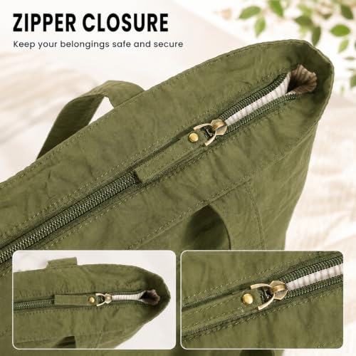Image of Barsine Tote Bag for Women Unisex Lightweight Nylon Totes Purses and Handbags Large Casual Shoulder Hobo for Travel Gym