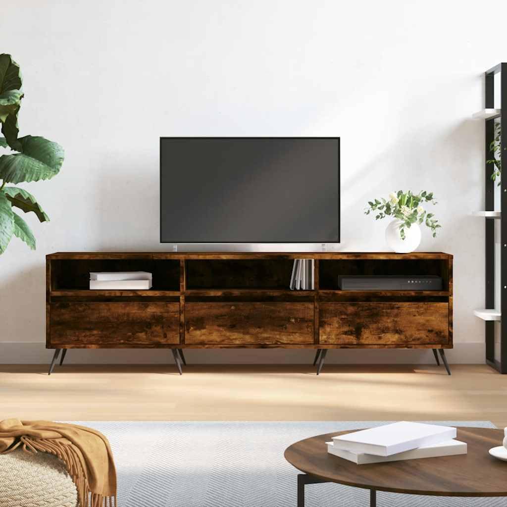 Mobile per TV, 150 x 30 x 44,5 cm, in legno di rovere affumicato