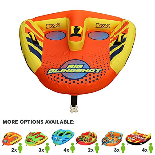 Big Sky Heat Wave Towable, Inflatable Water Tube for 2 -Roomy, Durable Boating Tubes for Lake, Beach, River, Snow -Watersports Towables -Quick Inflation and Deflation -Two Person Boat Toys and Floats