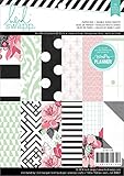 Heidi Swapp Hello Beautiful Patterned Paper Pad for Black and White Planner, 6 by 8-Inch
