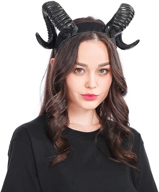 Halloween Gothic Devil Headband Sheep Horn Hairband Cosplay Accessories For Party Cosplay Costume Headpiece - Image 8