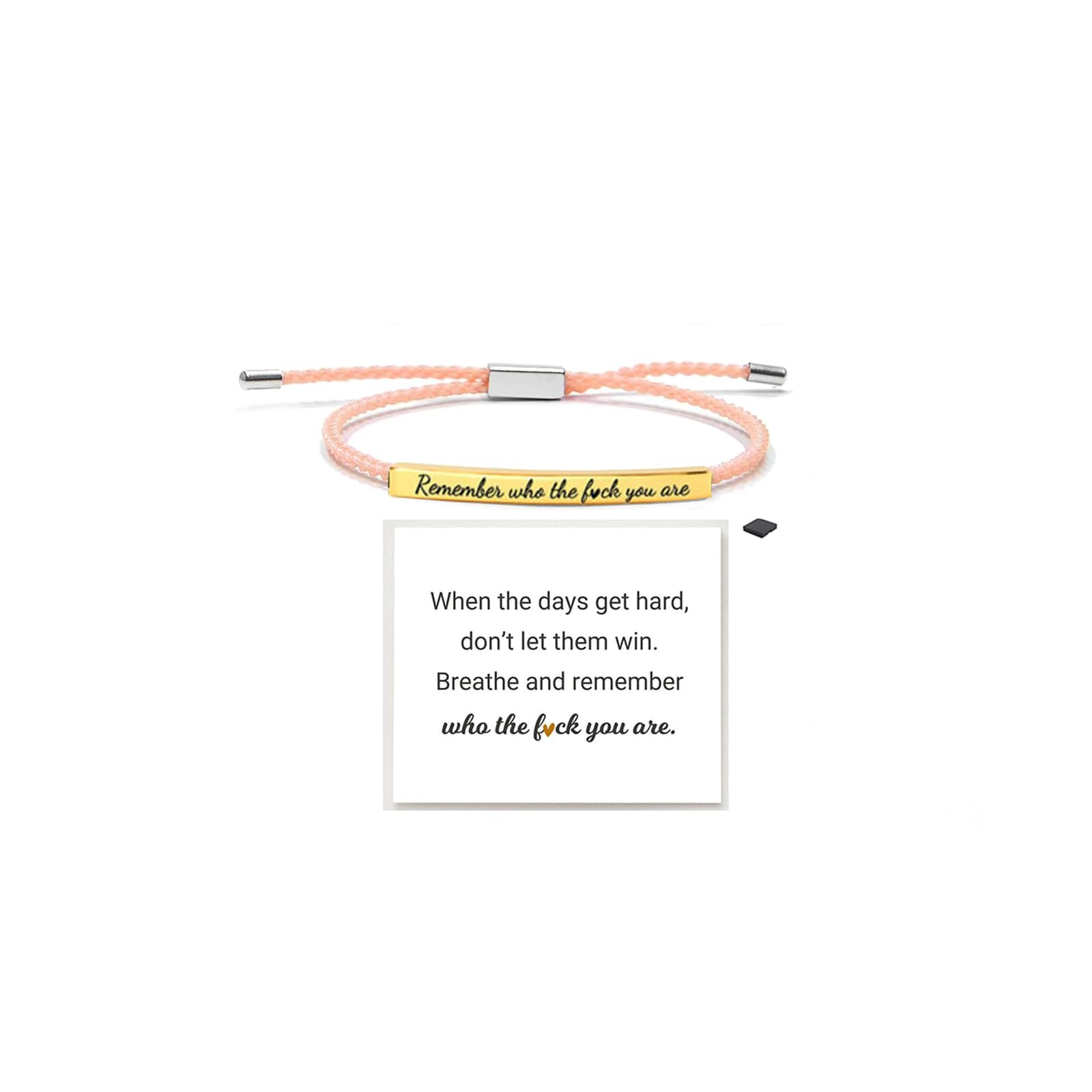 LIU JUN Let Them Bracelet for Women, Adjustable Braided Stainless Steel Engraving Inspirational Let Them Bracelet Gifts Jewelry