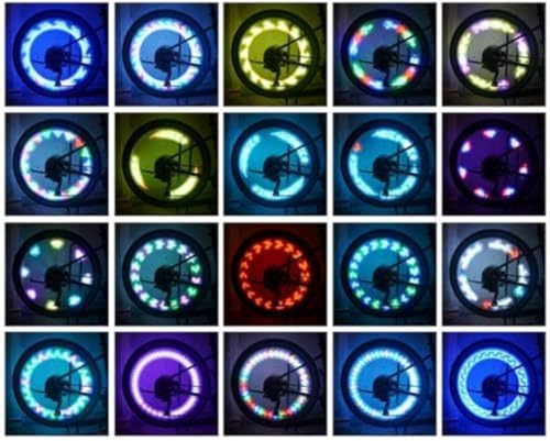 ソーラー+USB充電式マルチカラーLED自転車ホイール(2個パック)防水LED自転車スポークライト安全タイヤライトスマート照明装飾子供と大人への素晴らしい贈り物