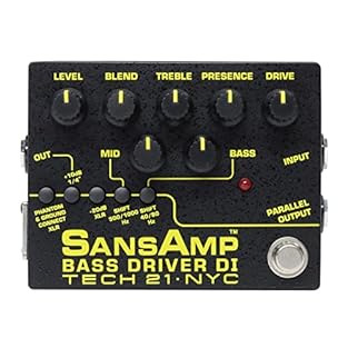 Bass Preamp/DI Pedal with Extended Bass Control Selectable Midrange Frequency Control Parallel Output Drive Blend