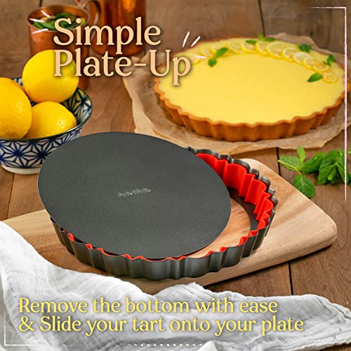 Patz&Patz Fluted Tart Pan With Removable Bottom – 9 Inch Tart Pans For Baking Tarts, Quiches & Pies #TOP5