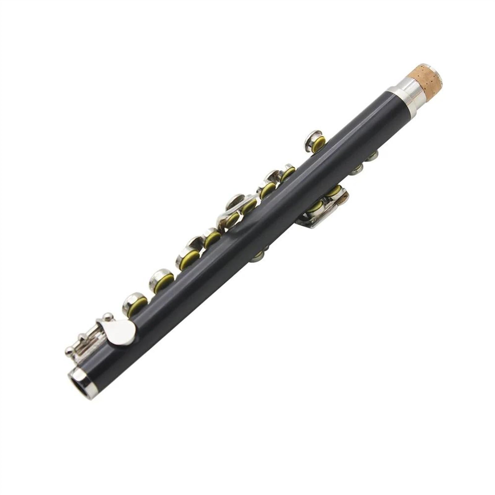 Professionale Flauto Traverso Piccolo Tono C A 16 Fori Nero Argento Chiave E Corpo In Cupronichel Piccolo Con Custodia In Tessuto