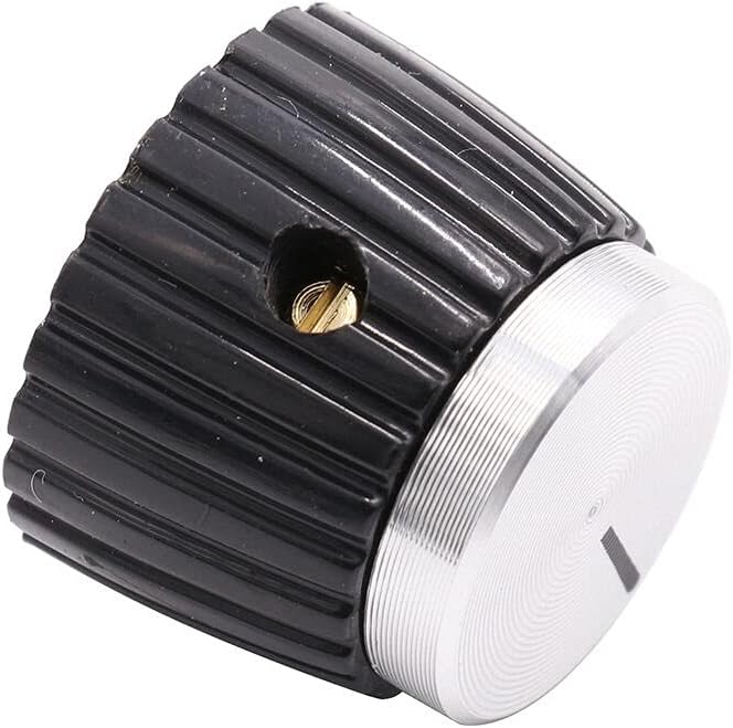 20 * 16MM Aluminum Plastic Set Pointer Knob Cap For Marshall AMP Guitar Effect Pedal 1/4" Brass Insert Silver/Gold 10Pcs Accessory