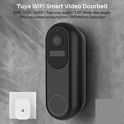 Videocitofono senza fili 1080p con visione notturna, WiFi 2,4 GHz 5 GHz, citofono domestico impermeabile, campanello intelligente per la sicurezza domestica