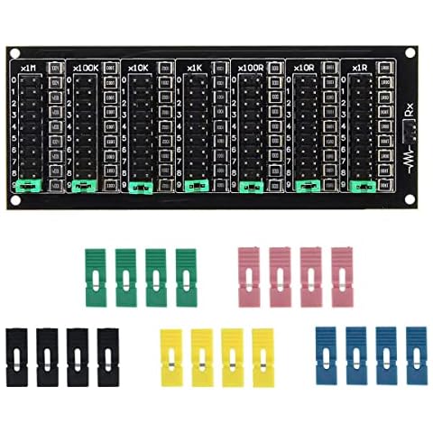 Youmile Resistor Board 1R - 9999999R Seven Decade Programmable Resistance Board Module Adjustable SMD Step Accuracy 1R 1% 1/2 Watt Module 200V Cover