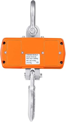 Miniatura 3 de Klau Escala de grúa de 2,204.6 lbs 2000 lb Escalas colgantes industriales resistentes Pantalla LCD con control remoto naranja para fábrica de granja