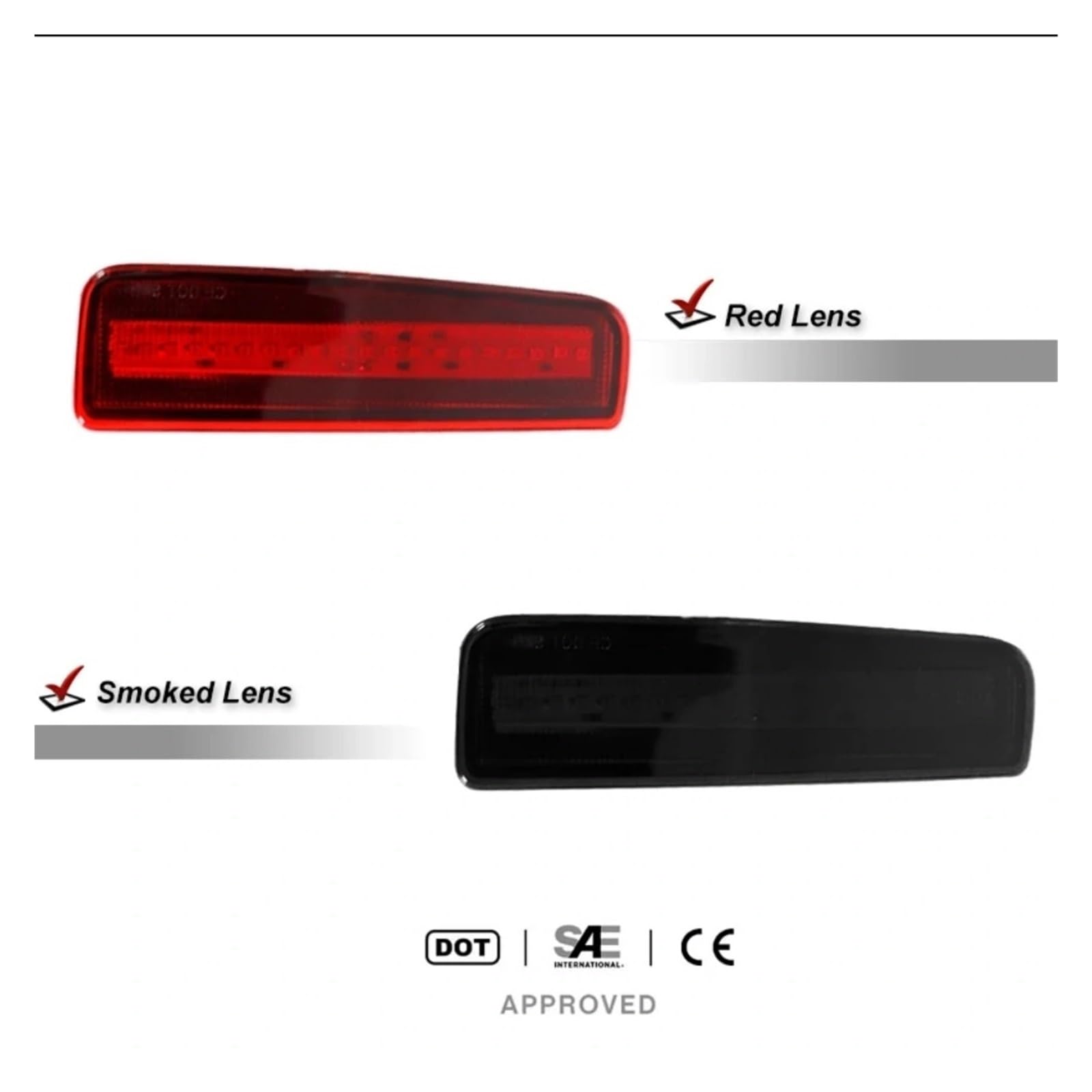 Luces Reflectoras LED Rojas para Parachoques Trasero De Coche, Luz De Freno/antiniebla, Luz De Posición para Ho&nda para Accord Coupé 2013-2015, 12V Luz de Frenos