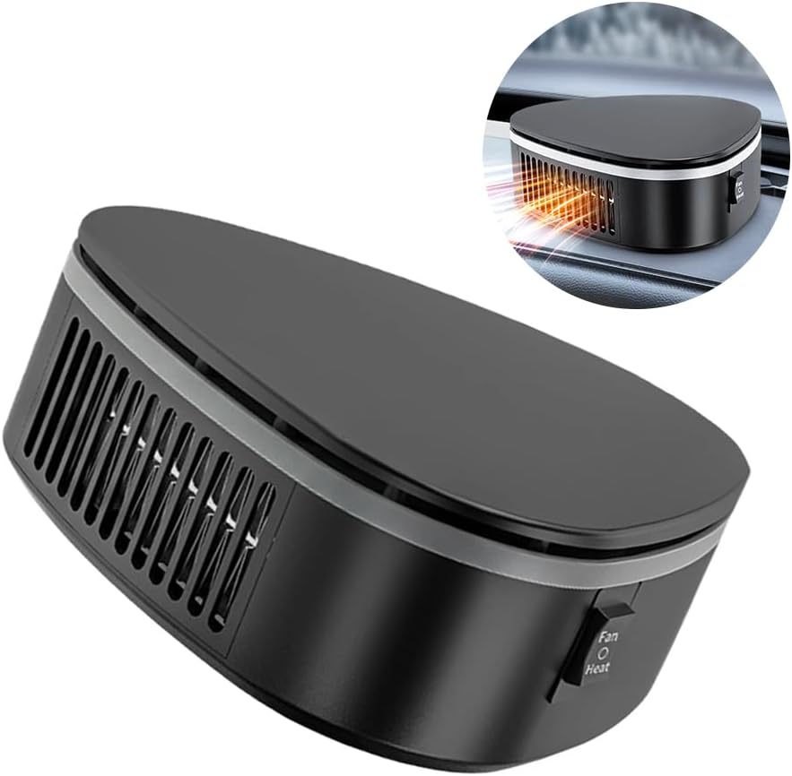 Car Heater,150W 2 in 1 Portable Car Heater Fast Heating Quickly Defrost Defogger Demister Heat Cooling Fan Auto Dryer Windshield Defroster Plug in Cigarette Lighter(12V)