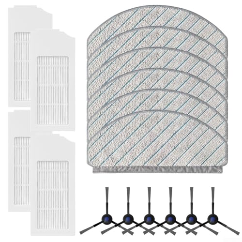 Generisch - Für Bosch Spotless BCRD1W und Spotless Advanced BCRD2W Staubsauger-Ersatz-Set mit Filtern, Mikrofaser-Mopptüchern und Nylon-Seitenbürsten für effektive Tierhaare und (B)