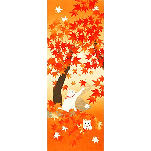 濱文様 絵てぬぐい 紅葉遊び