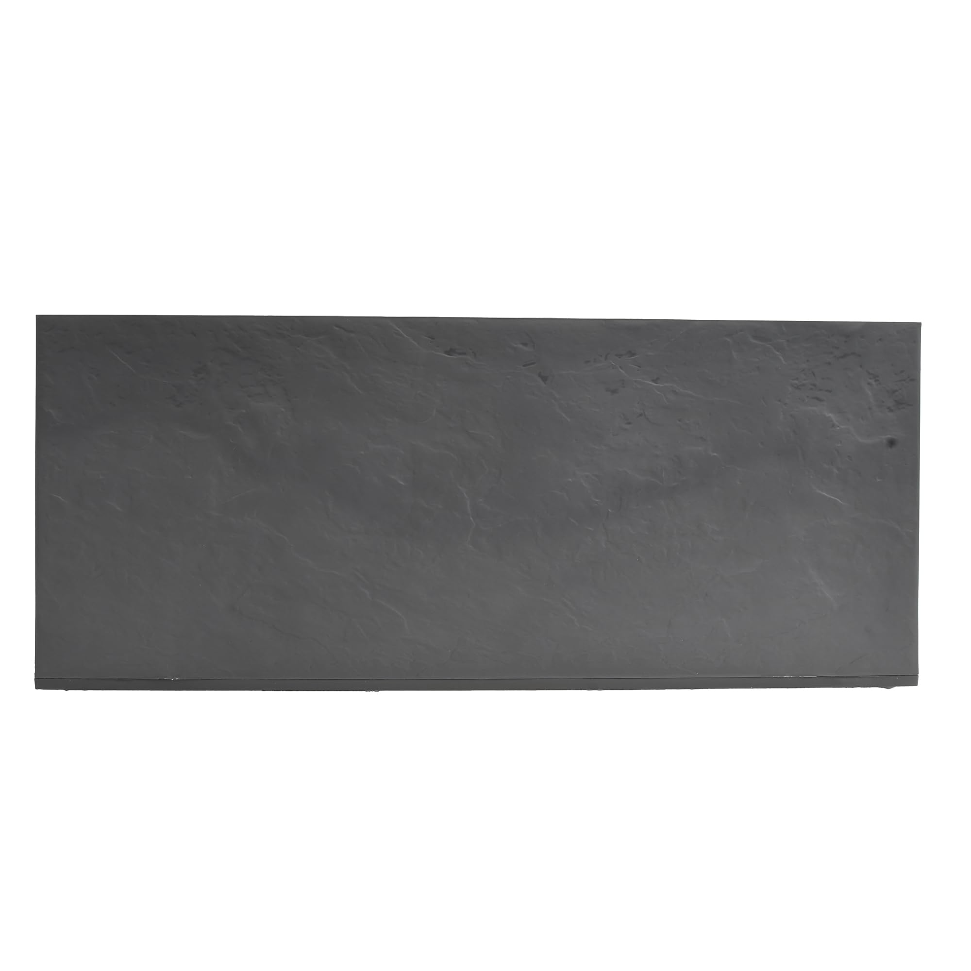EDA - Skrzynka na kwiaty Volcania 98 L - Dekoracja z imitacji kamienia - podwójna ściana - Strefa zatrzymania wody - 99,5 x 39,5 x 43,5 cm - Antracyt szary