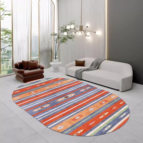 Alfombras modernas de diseño elegante ovalado con acabados suaves para interiores 3