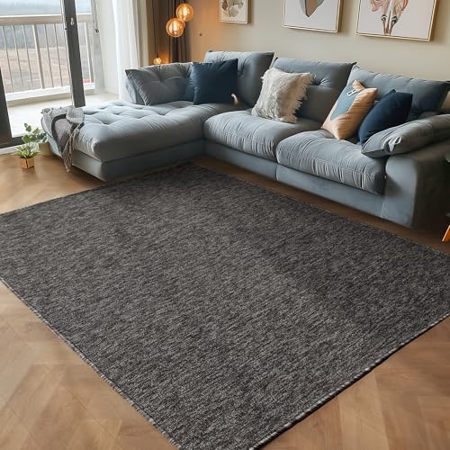 Carpettex Teppich Wohnzimmer Kurzflor Teppich Modern Einfarbig Design 120 x 170 cm Teppich Anthrazit - Küchenteppich Waschbar Extra Weich Flauschig - Teppich Schlafzimmer Kinderzimmer Esszimmer Flur Carpettex Teppich Wohnzimmer Kurzflor Teppich Modern Einfarbig Design 120 x 170 cm Teppich Anthrazit - Küchenteppich Waschbar Extra Weich Flauschig - Teppich Schlafzimmer Kinderzimmer Esszimmer Flur