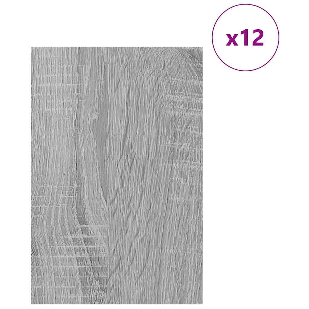 Dekoplatten 12 Stück 40x60x0.27 cm Graues Sonoma | Glatte Holzwerkstoff-Oberfläche, leicht schneidbar, vielseitig für Bastelprojekte, pflegeleicht mit feuchtem Tuch