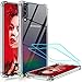 LeYi Coque pour Samsung Galaxy A70 / A70S avec 2 Pcs Verre Trempé, [ Renforcer la Version] Technologie Coussins d'air Full Body Antichoc Bumper Housse Cristal Silicone TPU Rigide Protection Etui