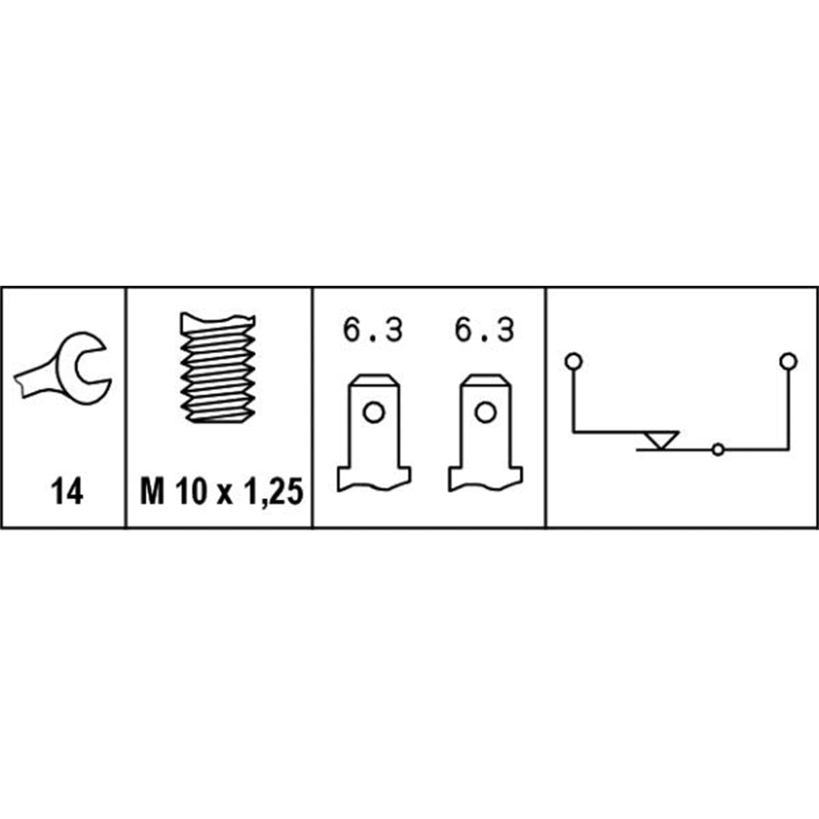 HELLA 6DF 007 364-001 Włącznik świateł STOP - 12V - 2-biegunowy - Zestyk rozwierny - elektryczny