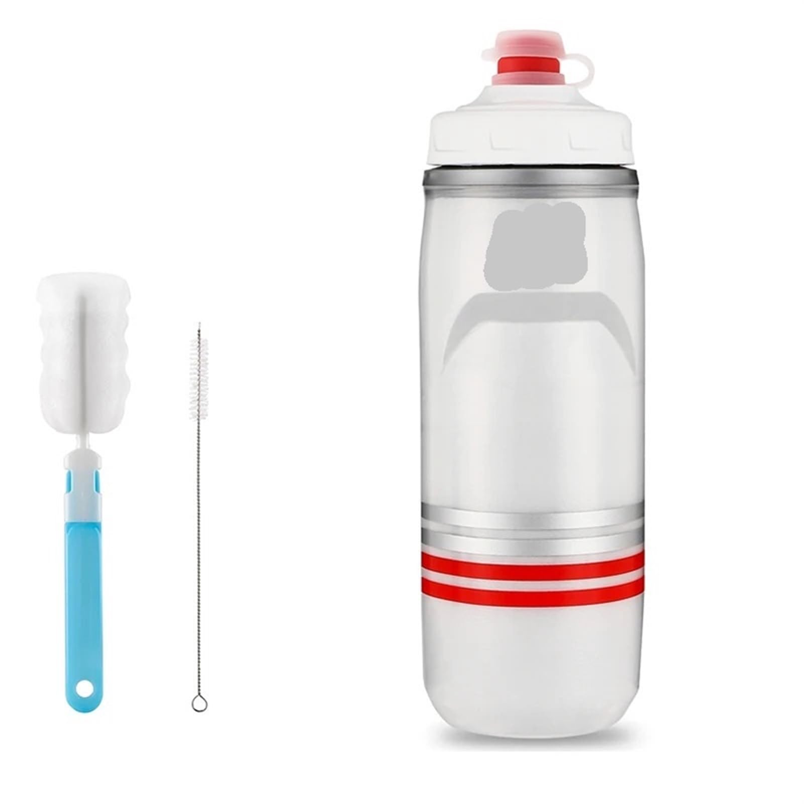 QuxetlRyz Sports Water Bottle Insulated Bicycle Water Bottle 620ml Heat/Cold Preservation Cycling Sports Running Fitness(White Set)