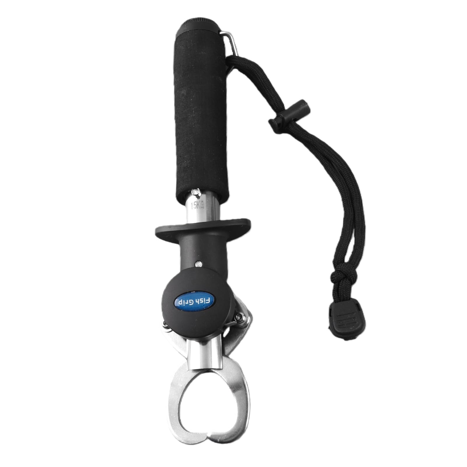 RiToEasysports Fish Lip Grabber, Stainless Steel Fish Holder Fishing Gripper with 15 kg Weighing Scale and Measure Tape, Fish Mouth Opener Fishing Supplies