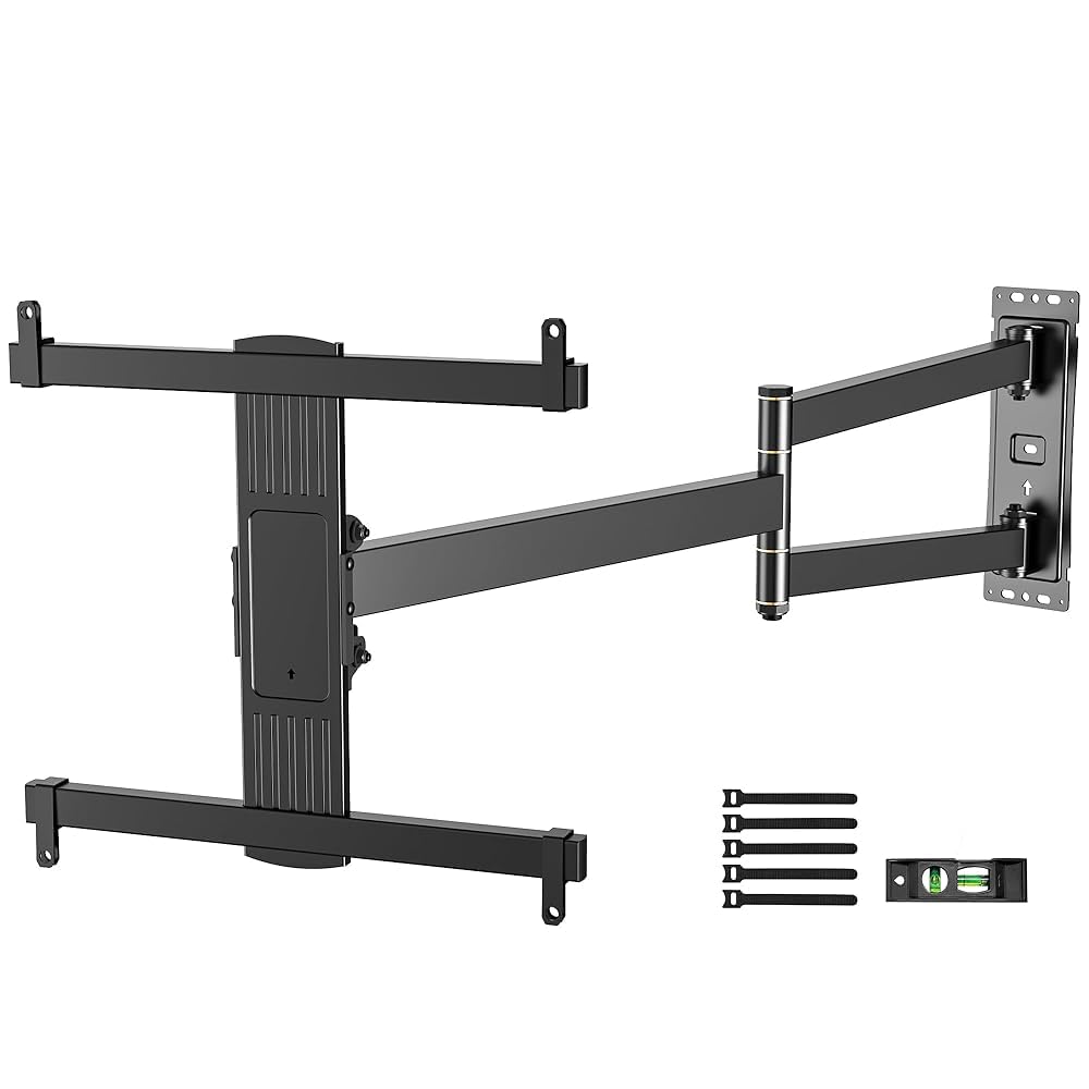 FORGING MOUNT Support Mural TV avec Bras Long de 943mm pour Écrans Plats/Incurvés de 26 à 65 Pouces jusqu'à 45 kg, Support TV Mural Articulé, Pivotant, Inclinable, Max VESA 400x400 mm