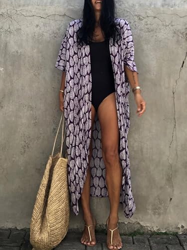 Image of Kaftan Dresses for Women Plus Size Summer Beach Dress with Print and Swim Cover Ups