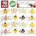 Produktbild Spielzeugspinne, 16 Packungen Minispinne-Set aus Gummi, lebensmittelgeeignetes Material TPR, super dehnbar, Tierwelt, lebensechte Spielzeugfiguren, Schwarze Spinne, Halloweendekoration, Partyzubehör