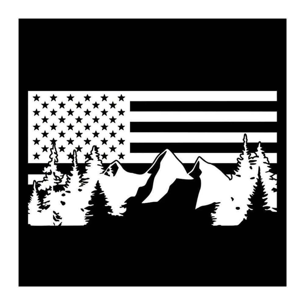 Car Stickers PVC Natural Forest Window Decoration Decals Automobile Styling Vinyl Decals(White,15CM X 8CM)